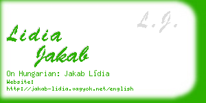 lidia jakab business card